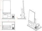 Base De Mesa Para K2 MINI Com Suporte Universal Para Pinpad - Imagem 6