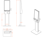 Pedestal Para K2 Com Suporte Universal Para Pinpad - Imagem 5