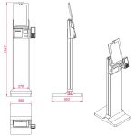 Pedestal Para K2 Mini Com Suporte Universal Para Pinpad - Imagem 5