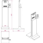Pedestal Para K2 Mini Com Suporte Universal Para Pinpad - Imagem 6