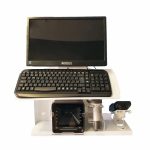 Suporte Checkout para Duplo Monitor, Teclado, Pinpad, Leitor de Código de Barras Fixo e Manual