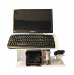 Suporte Checkout para Duplo Monitor, Teclado, Pinpad, Leitor de Código de Barras Fixo e Manual