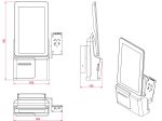 Suporte Para K2 MINI De Parede Com Suporte Universal Para Pinpad - Imagem 3