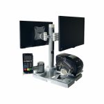 Suporte para Duplo Monitor, Cartão, Leitor de Código de Barras e Impressora Fiscal