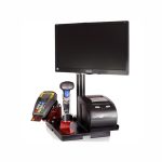 Suporte para Monitor, Cartão, Leitor de Código de Barras e Impressora